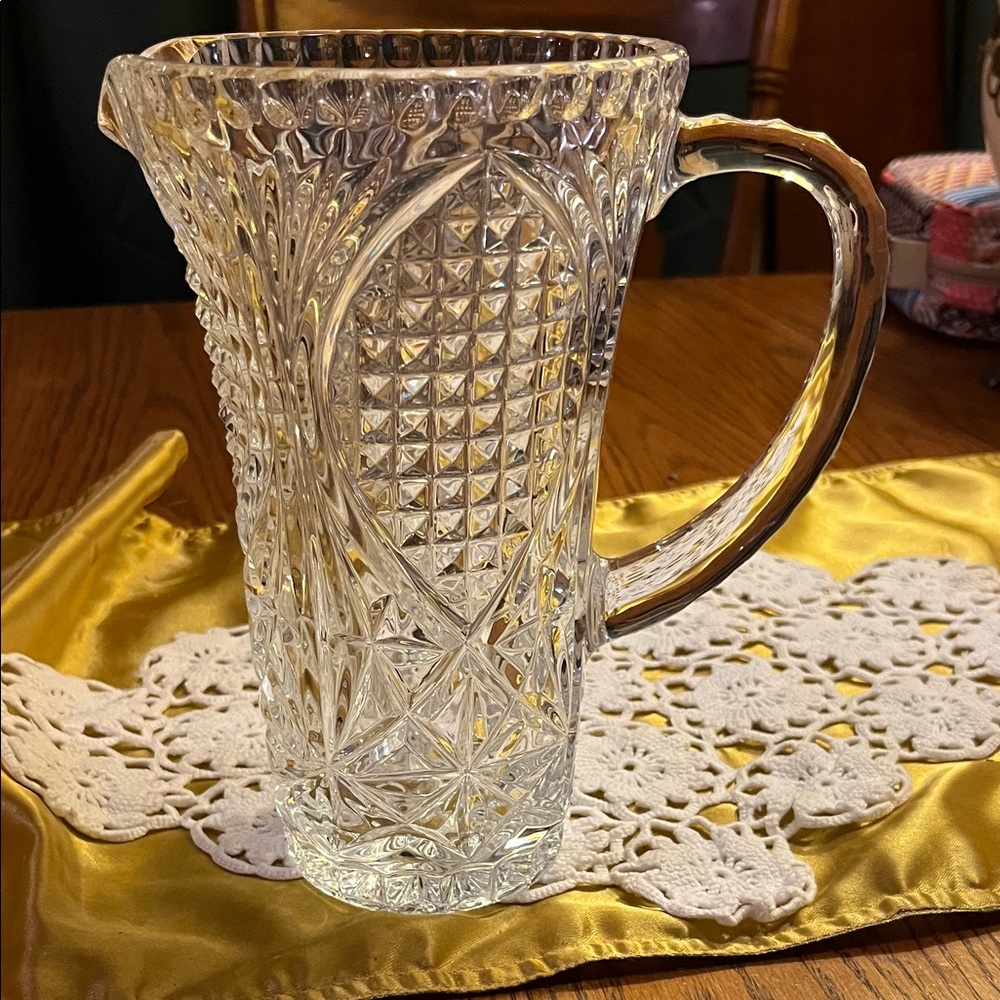 Elegant Clear Glass Pitcher